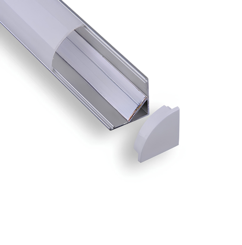 C003A Aluminum Corner LED Profile | Round Cover