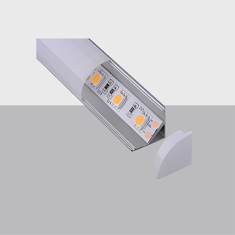 CIRC C003A Aluminum LED Channel Profile | Aluminum corner LED profile with Round Cover
