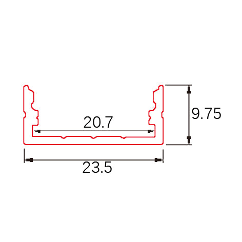 C004 Large Aluminum Corner LED Channel Profile
