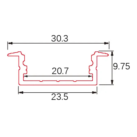 CIRC C005 Aluminum LED Channel Profile | Wide Design