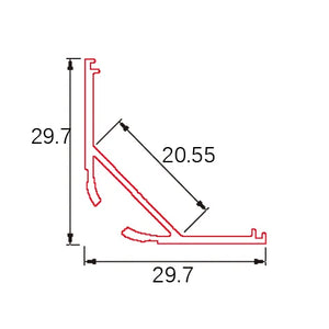 CIRC C006A Aluminum Corner LED Channel Profile