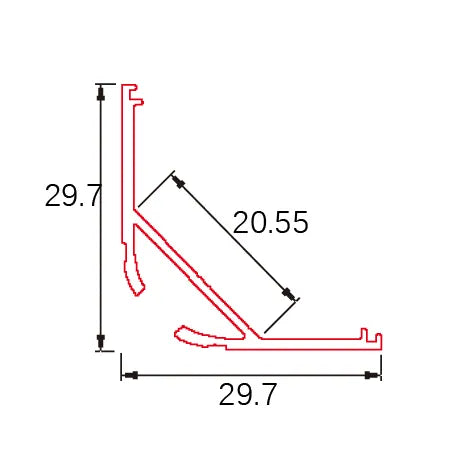 CIRC C006B Aluminum Corner LED Channel Profile