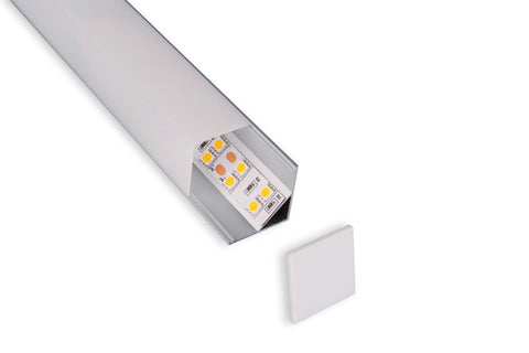 C006D Aluminum Corner LED Profile | Square Cover