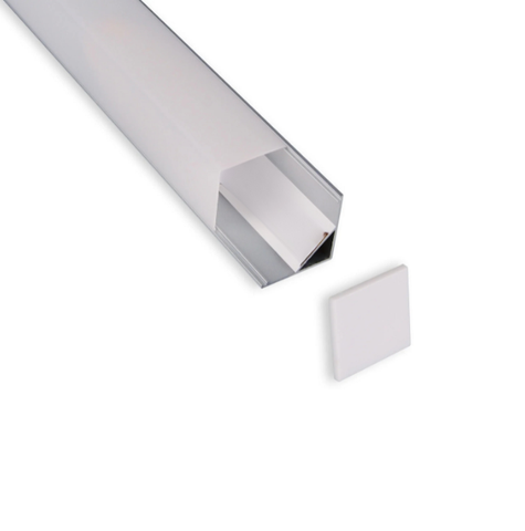 C006D Aluminum Corner LED Profile | Square Cover