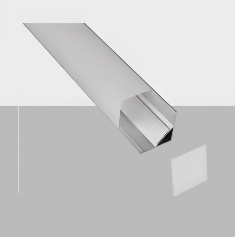 C006D Aluminum Corner LED Profile | Square Cover