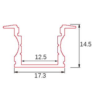 C010 Aluminum LED Channel Profile | Recessed Mount