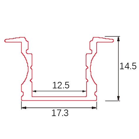C010 Aluminum LED Channel Profile | Recessed Mount