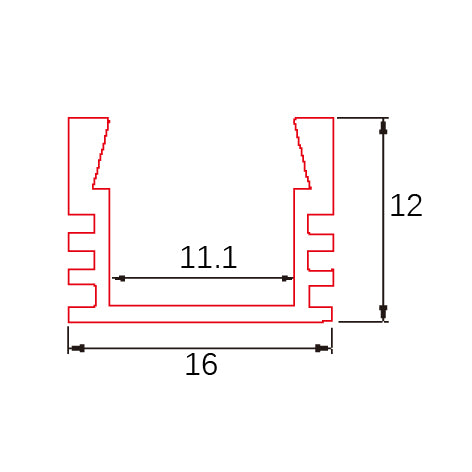 C012 Recessed Aluminum LED Channel Profile