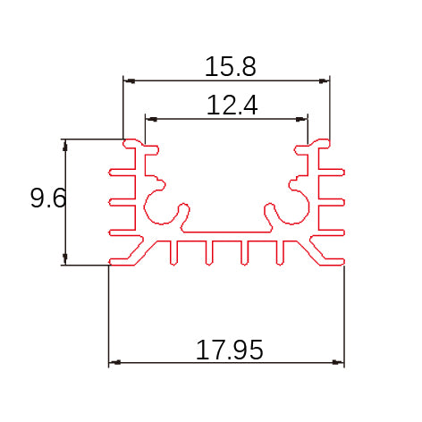 C013 Surface Mount Aluminum LED Channel Profile