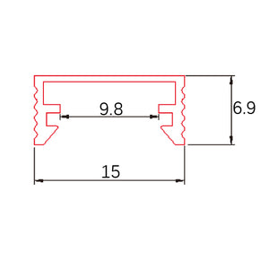 C014 Surface Mount Aluminum LED Channel Profile