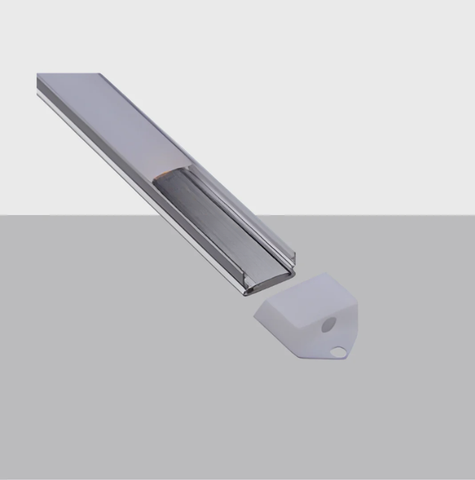 C015 Surface Mount Aluminum LED Channel Profile with PC Cover