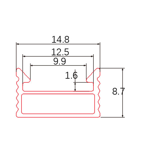 Aluminum LED Corner Profile C017A | Round Cover | Multi-Length