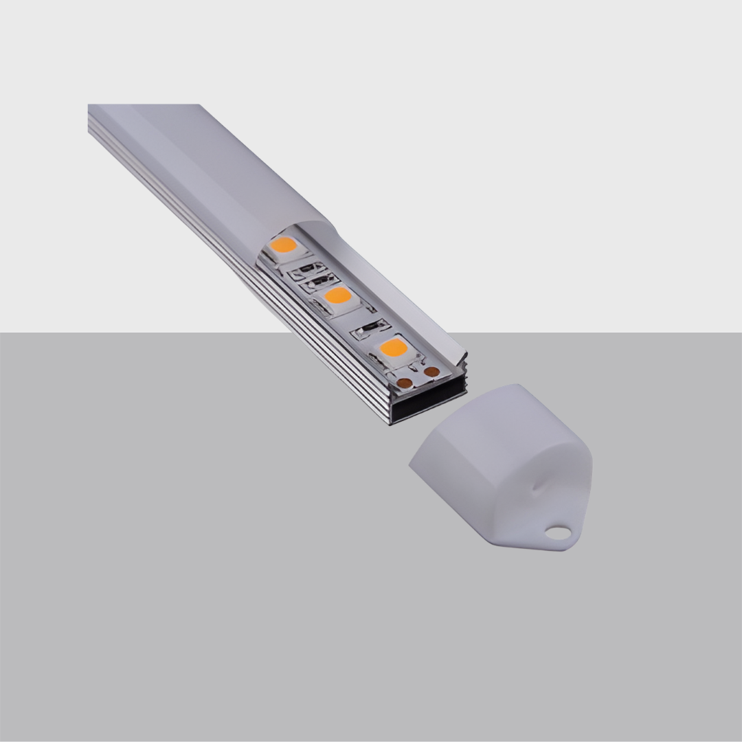 Aluminum LED Corner Profile C017A | Round Cover | Multi-Length