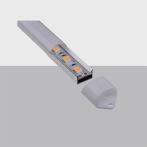 Aluminum LED Corner Profile C017A | Round Cover | Multi-Length