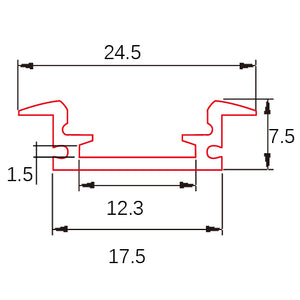 Aluminum LED Profile C018 | Flanged | Multi-Length