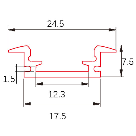 Aluminum LED Profile C018 | Flanged | Multi-Length