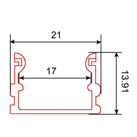 Aluminum LED Profile C036 | Standard 1M/2M/3M