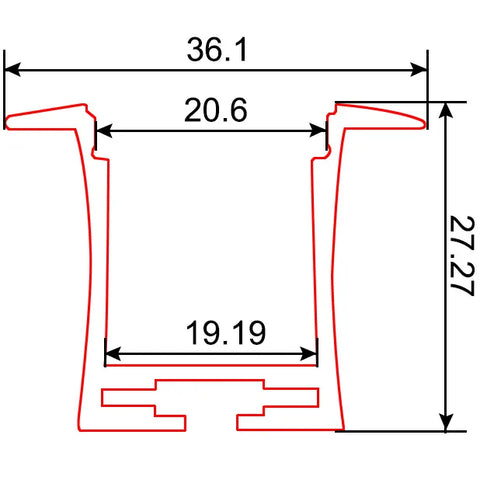 Aluminum LED Profile C037 | Standard 1M/2M/3M | CIRC Lighting