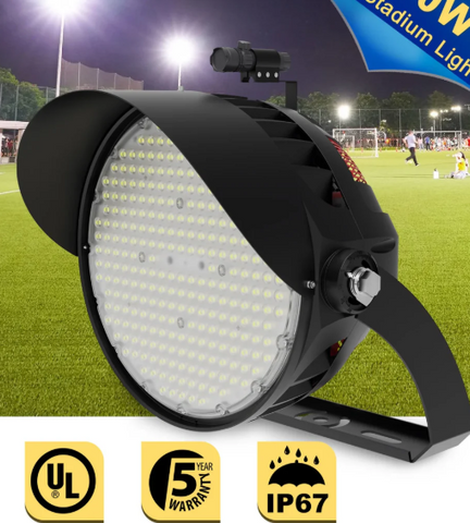CIRC 600W LED Stadium Light 5000K 60° Beam Angle | Professional Arena Flood Lighting