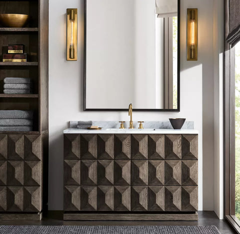 Massenet Sconce | Luxury Handcrafted Crystal & Brass Wall Light