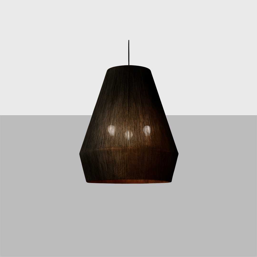 Ceva Funnel Pendant – Natural Jute Chandelier