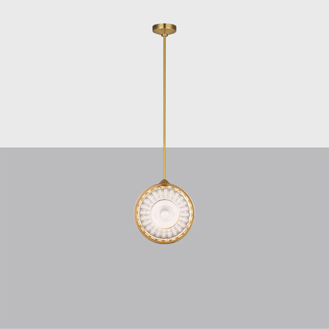 Copper Coast 15" Olive Cut Pendant Light | Luxury LED Glass Fixture