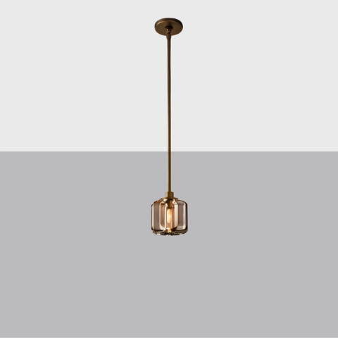 Demaret Pendant – K9 Crystal & Steel Light