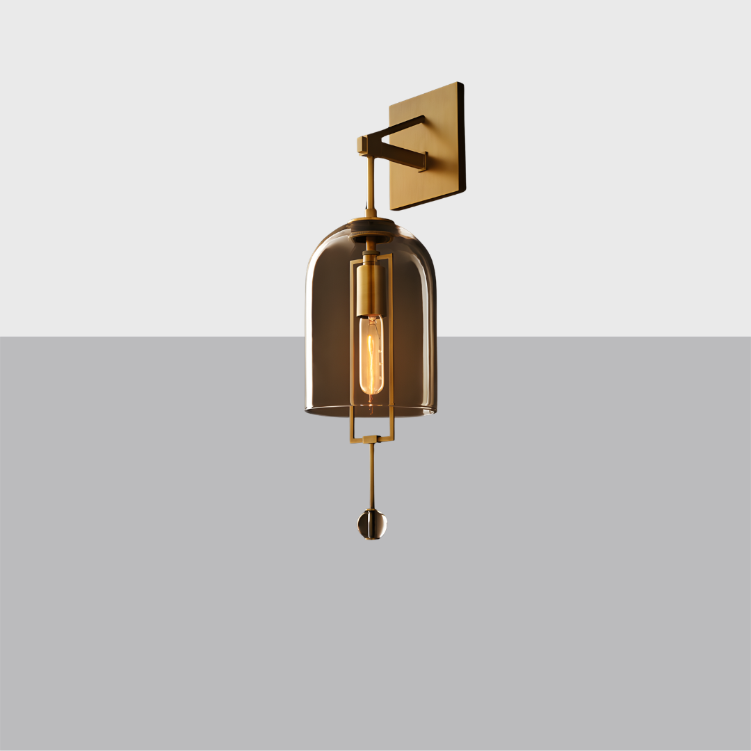Fulcrum Sconce | Luxury Hand-Blown Glass & Brass Wall Light Indoor & Outdoor