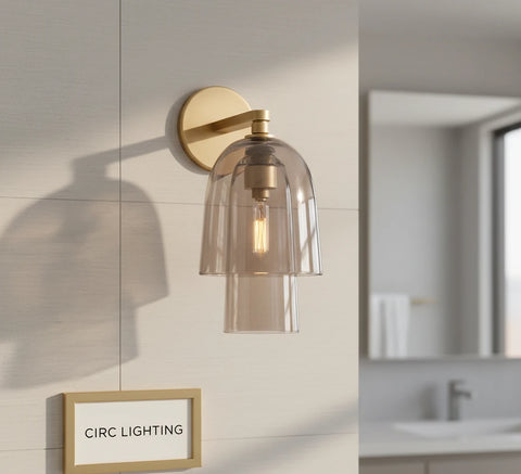 Blom Amber Glass Flute Sconce