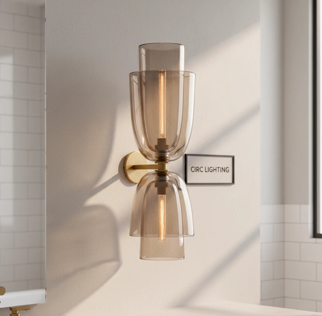 Blom Amber Glass Cloche Grand Sconce