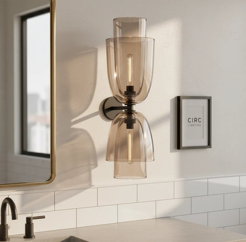 Blom Amber Glass Cloche Grand Sconce