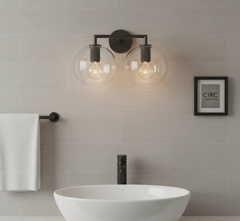 Utilitaire Globe Shade Double Sconce