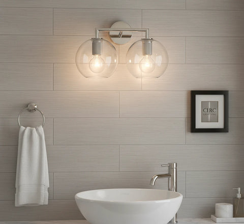 Utilitaire Globe Shade Double Sconce