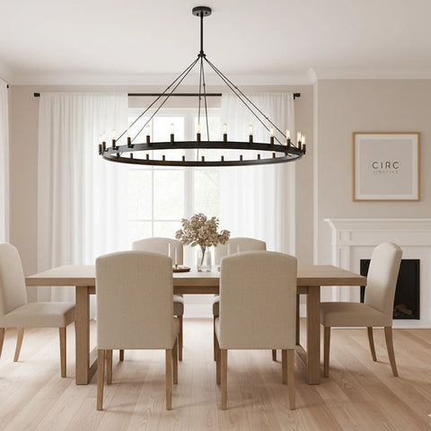 Camino Vintage Filament Round Chandelier 63"