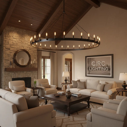 Camino Vintage Filament Round Chandelier 73"