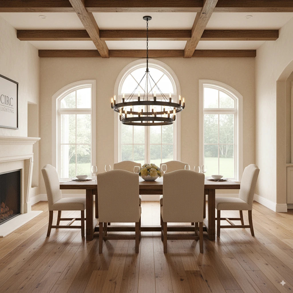 Camino Vintage Filament Two-Tier Chandelier 38"