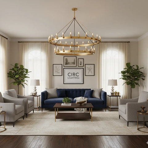 Camino Vintage Filament Two-Tier Chandelier 50"