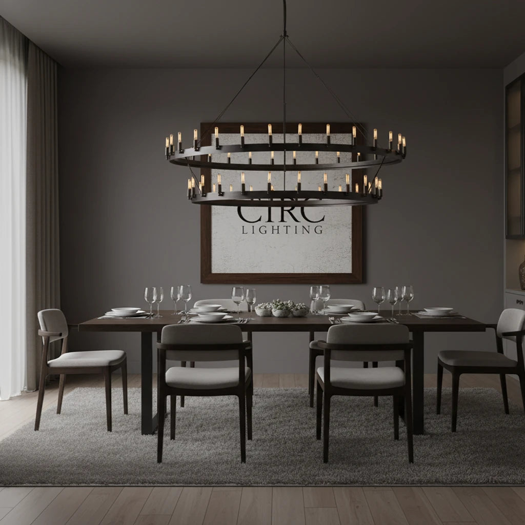 Camino Vintage Filament Two-Tier Chandelier 63"