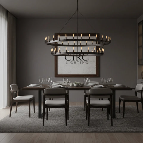 Camino Vintage Filament Two-Tier Chandelier 63"