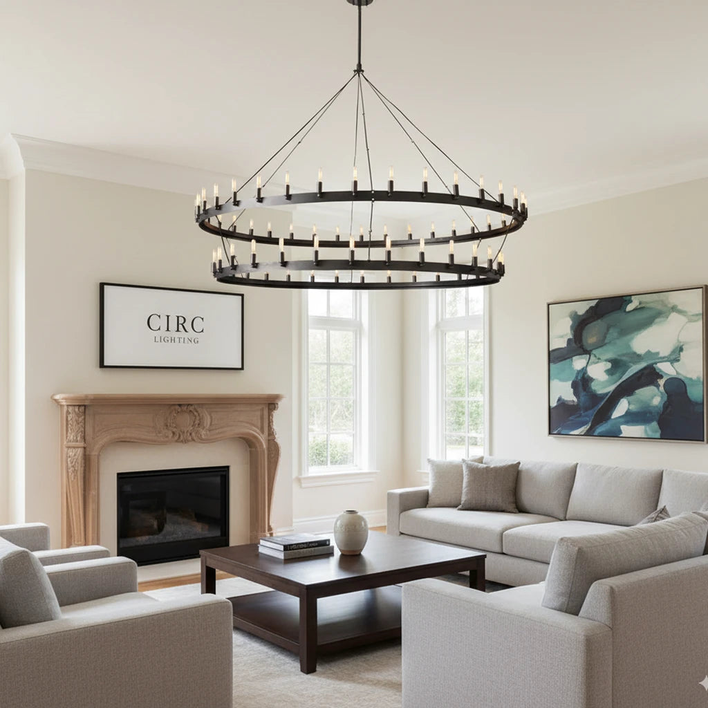 Camino Vintage Filament Two-Tier Chandelier 71"