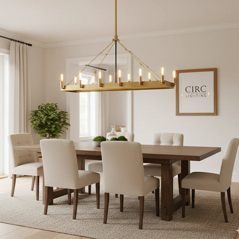 Camino Vintage Filament Rectangular Chandelier 41"