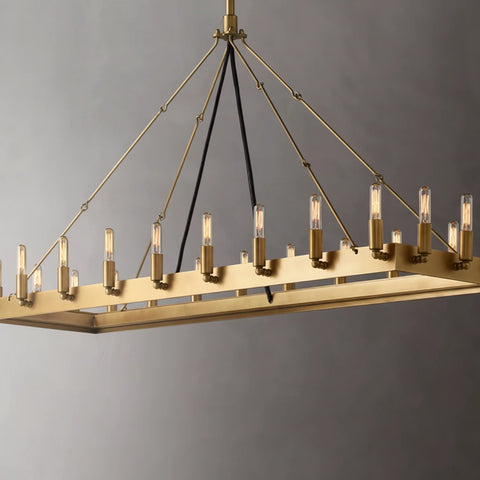 Camino Vintage Filament Rectangular Chandelier 52"
