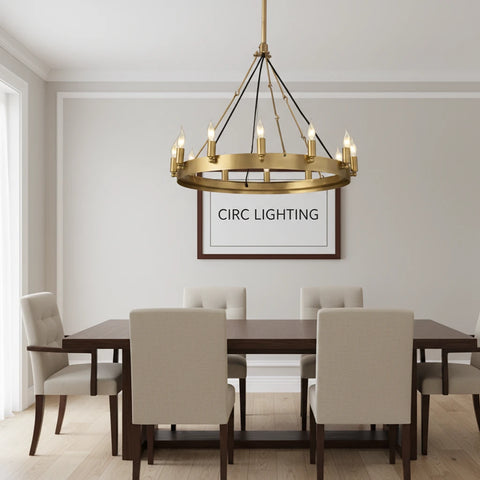 Camino Vintage Candelabra Round Chandelier 26"