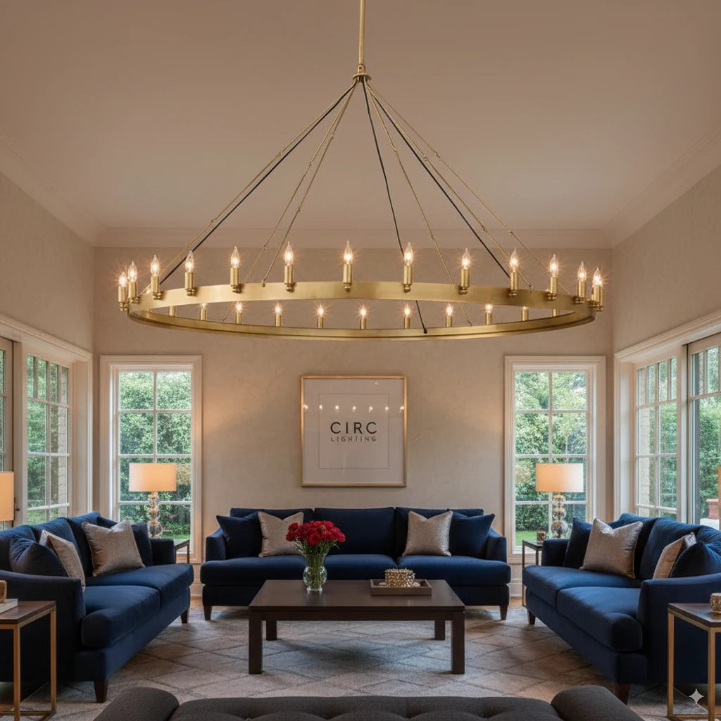 Camino Vintage Candelabra Round Chandelier 63"