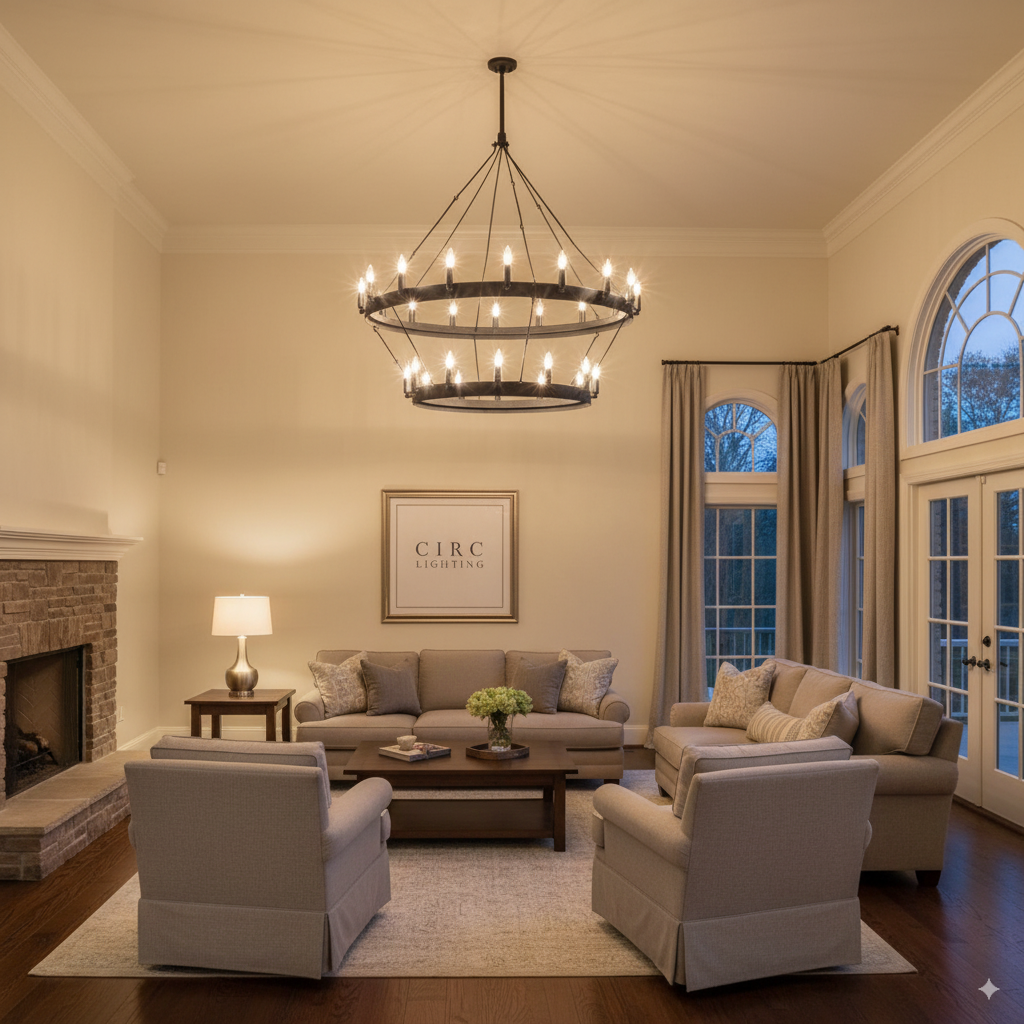 Camino Vintage Candelabra Two-Tier Chandelier 38"