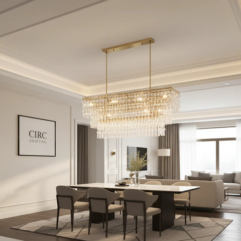 Marignan Tiered Rectangular Chandelier 60"