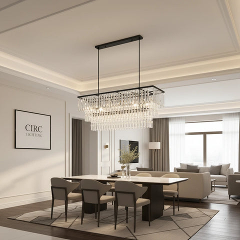 Marignan Tiered Rectangular Chandelier 60"