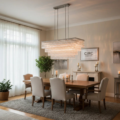 Marignan Tiered Rectangular Chandelier 72"