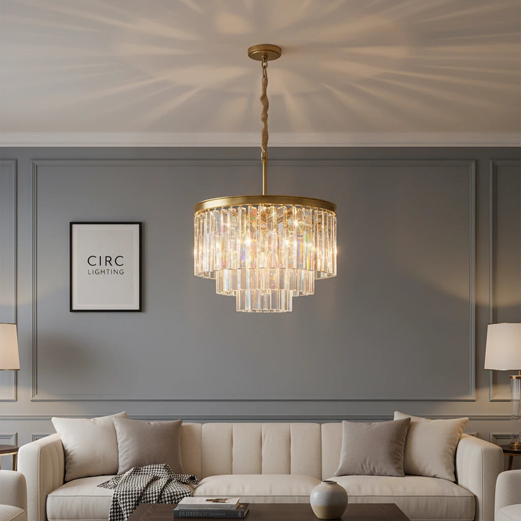 1920s Odeon Round Chandelier 20"