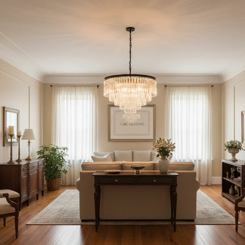 1920s Odeon Round Chandelier 32"